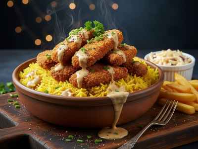 صورة وجبة كبدة بانيه